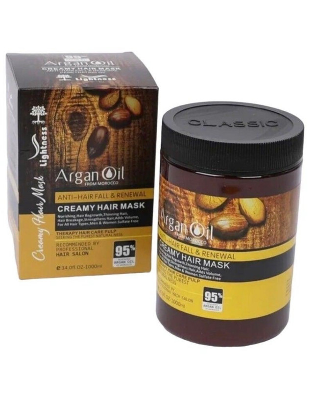 ماسک مو آرگان لایتنس اصل (Lightness Argan Oil Hair Mask) | آبرسان و ترمیمکننده موهای آسیبدیده