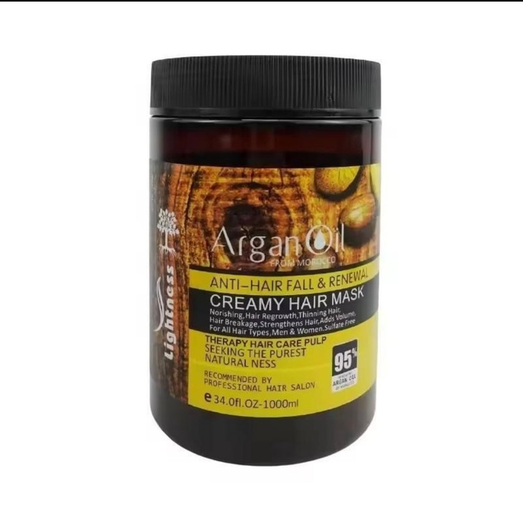 ماسک مو آرگان لایتنس اصل (Lightness Argan Oil Hair Mask) | آبرسان و ترمیمکننده موهای آسیبدیده